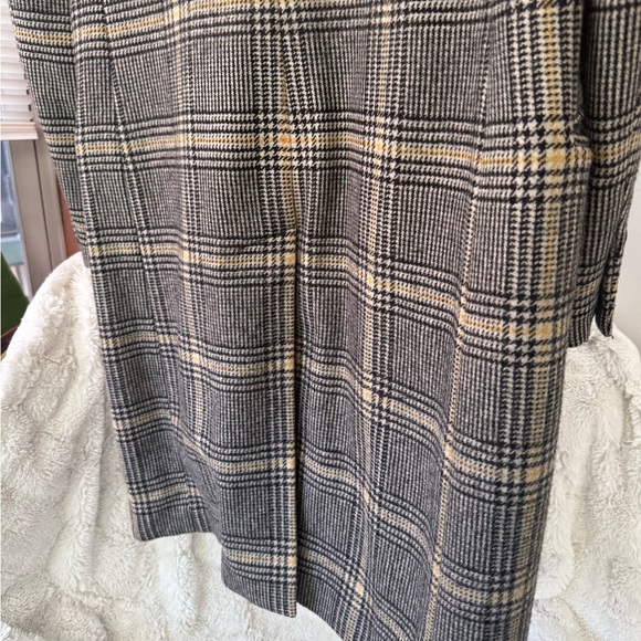 Lauren Ralph Lauren Glen Plaid Wool Pea Coat in Black and pale Gold - Picture 3 of 8